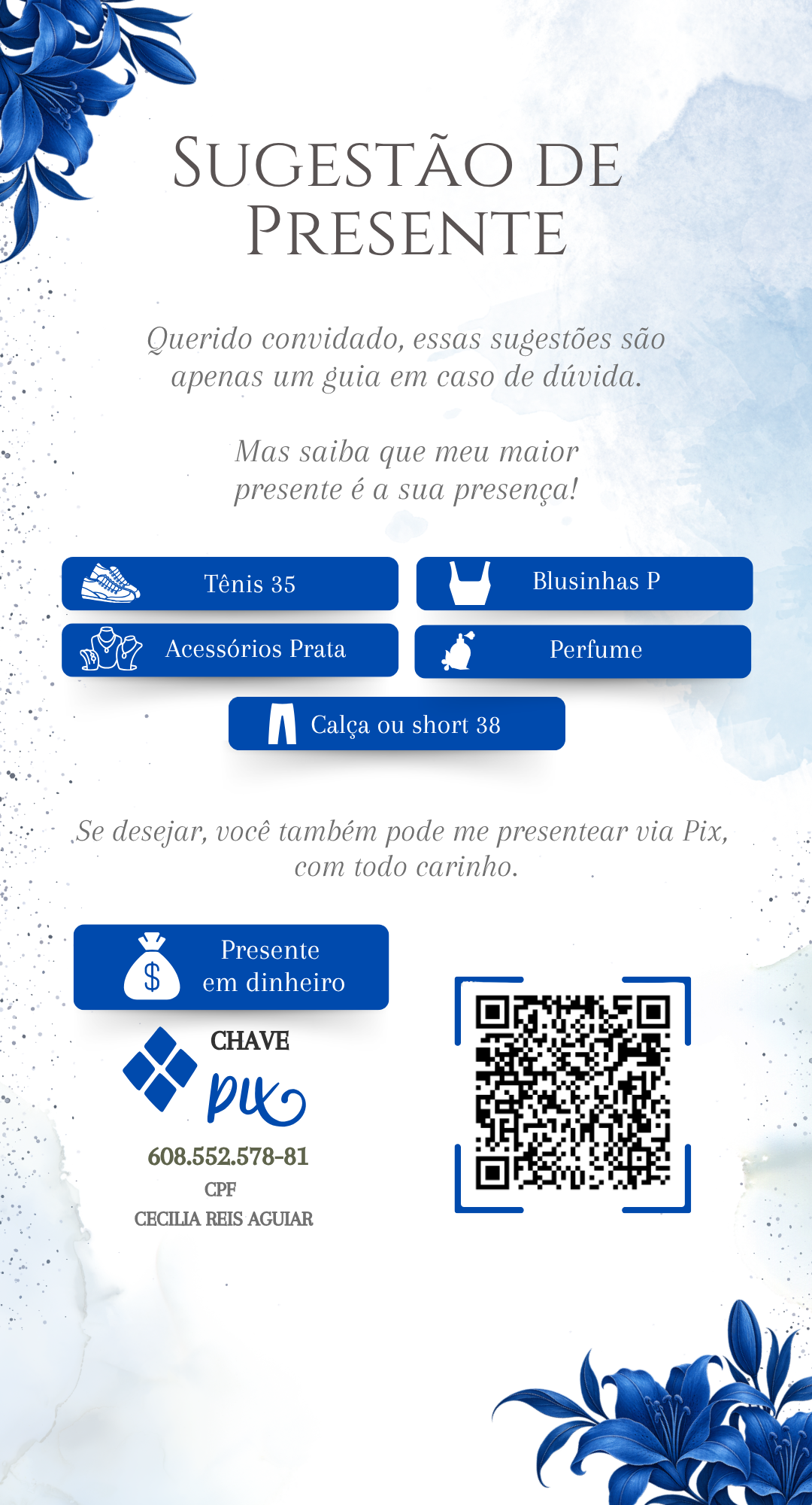 Sugestões de presente